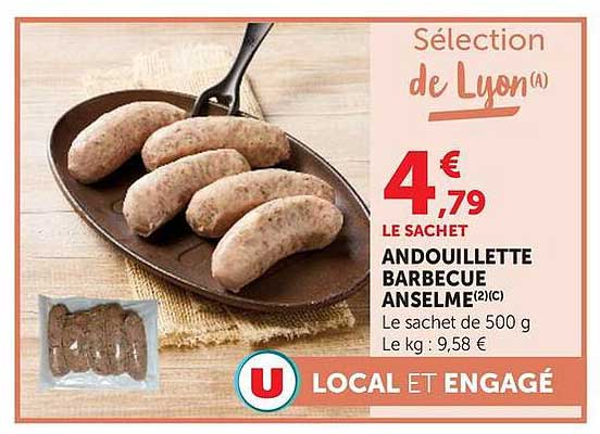 Sélection de Lyon Anselme ANDOUILLETTE BARBECUE