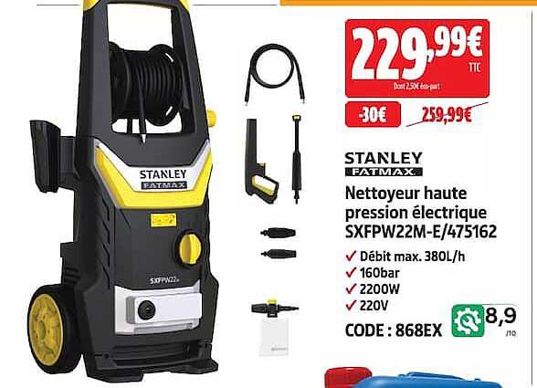 STANLEY FATMAX Nettoyeur haute pression électrique SXFPW22M-E/4S/5162