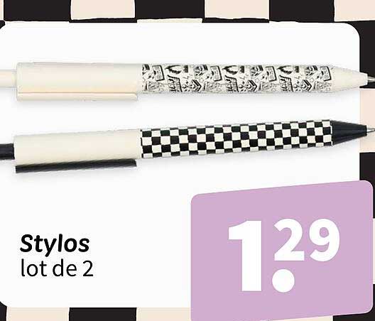 Stylos lot de 2