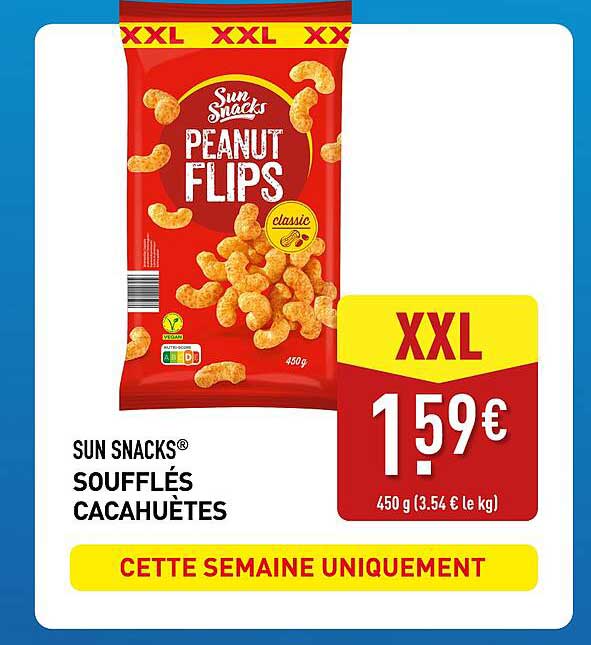 SUN SNACKS® SOUFFLÉS CACAHUÈTES