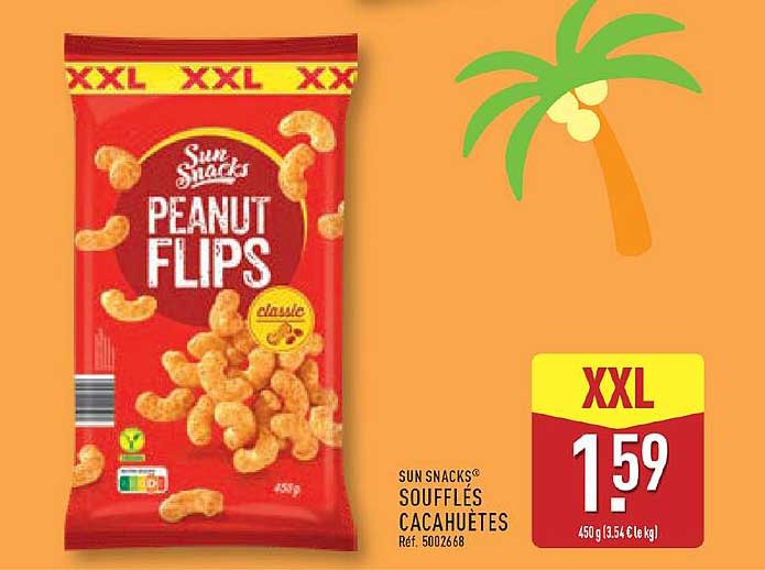 SUN SNACKS® SOUFFLÉS CACAHUÈTES