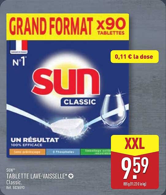 SUN TABLETTE LAVE-VAISSELLE* Classic.