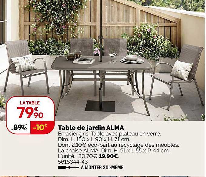 Table de jardin ALMA