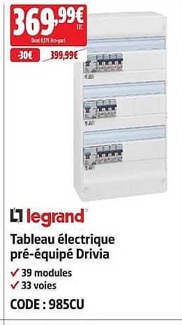 Tableau électrique pré-équipé Drivia