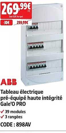 Tableau électrique pré-équipé haute intégrité Gale'o PRO