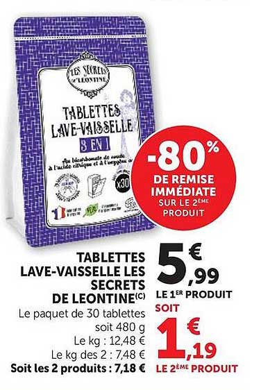 TABLETTES LAVE-VAISSELLE LES SECRETS DE LEONTINE(c)