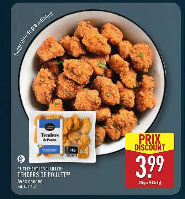 TENDERS DE POULET(C) Avec sauces. Ref. 5021452