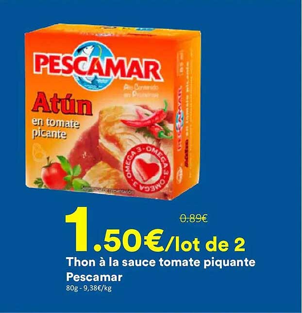 Thon à la sauce tomate piquante Pescamar