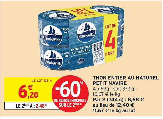 THON ENTIER AU NATUREL PETIT NAVIRE