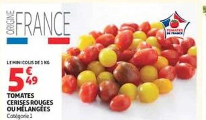 TOMATES CERISES ROUGES OU MÉLANGÉES