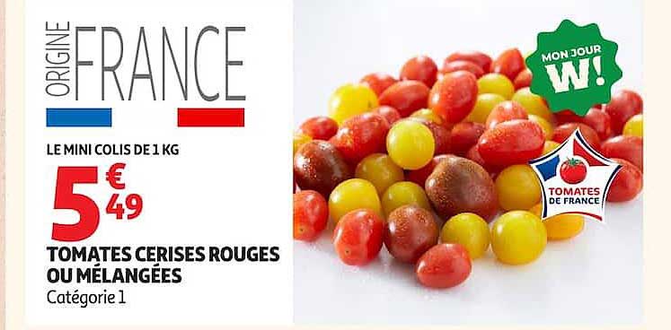 TOMATES CERISES ROUGES OU MÉLANGÉES