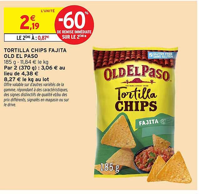 TORTILLA CHIPS FAJITA OLD EL PASO