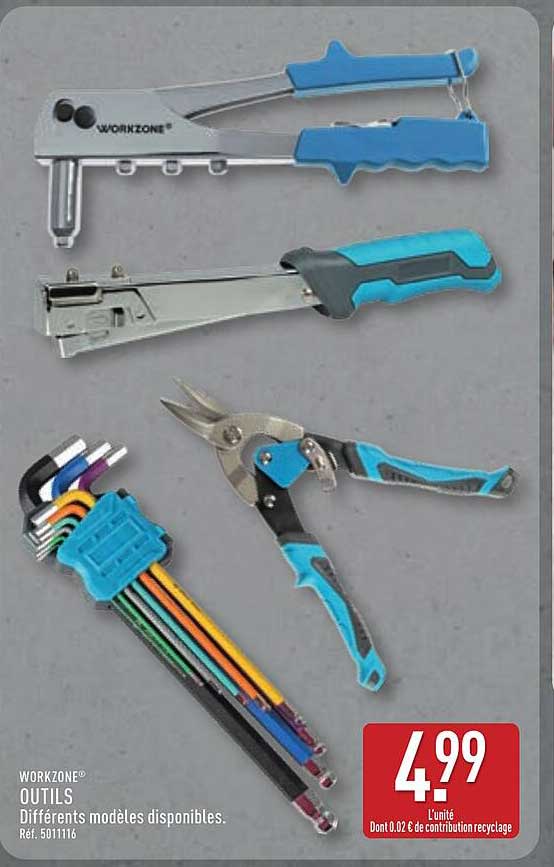 WORKZONE® OUTILS Différents modèles disponibles. Réf. 5011116