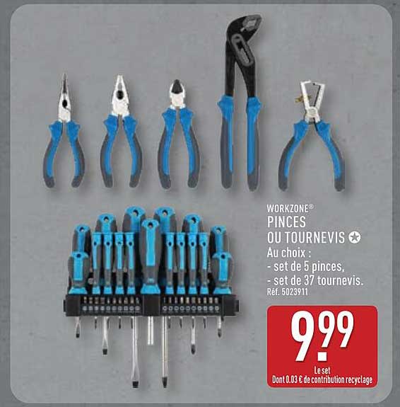 WORKZONE® PINCES OU TOURNEVIS
