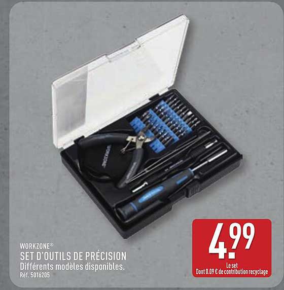 WORKZONE® SET D’OUTILS DE PRÉCISION Différents modèles disponibles.