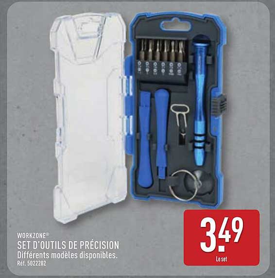 WORKZONE® SET D’OUTILS DE PRÉCISION Différents modèles disponibles. Réf. 5022202