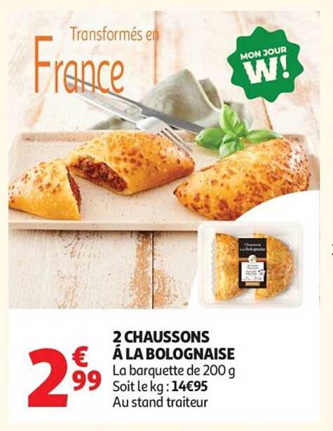 2 CHAUSSONS À LA BOLOGNAISE