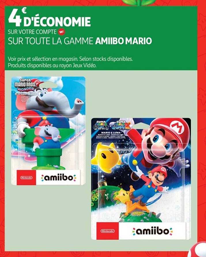 4€ D'ÉCONOMIE SUR VOTRE COMPTE SUR TOUTE LA GAMME AMIIBO MARIO