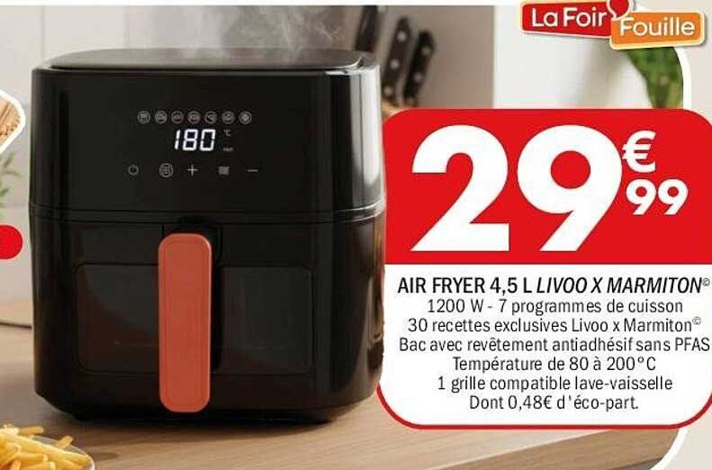 AIR FRYER 4,5 L LIVOO X MARMITON®