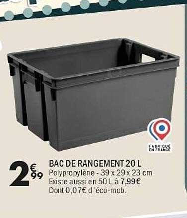BAC DE RANGEMENT 20 L