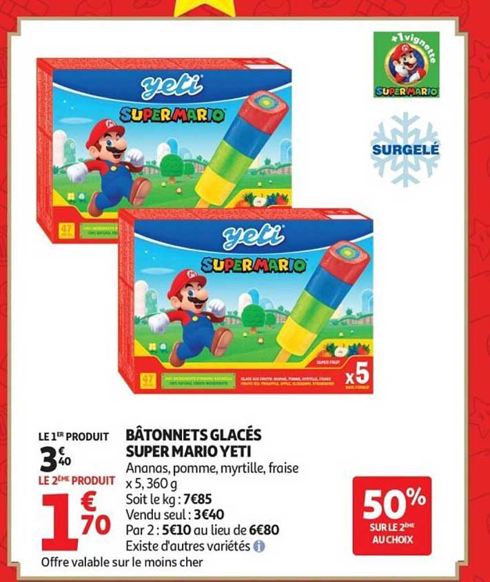 BÂTONNETS GLACÉS SUPER MARIO YETI