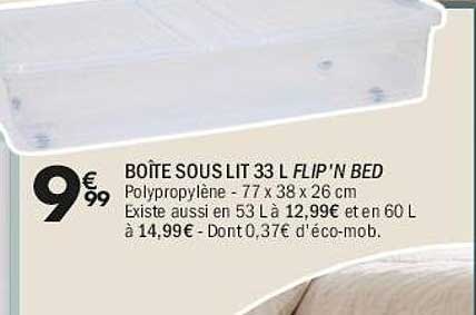 BOÎTE SOUS LIT 33 L FLIP' N' BED