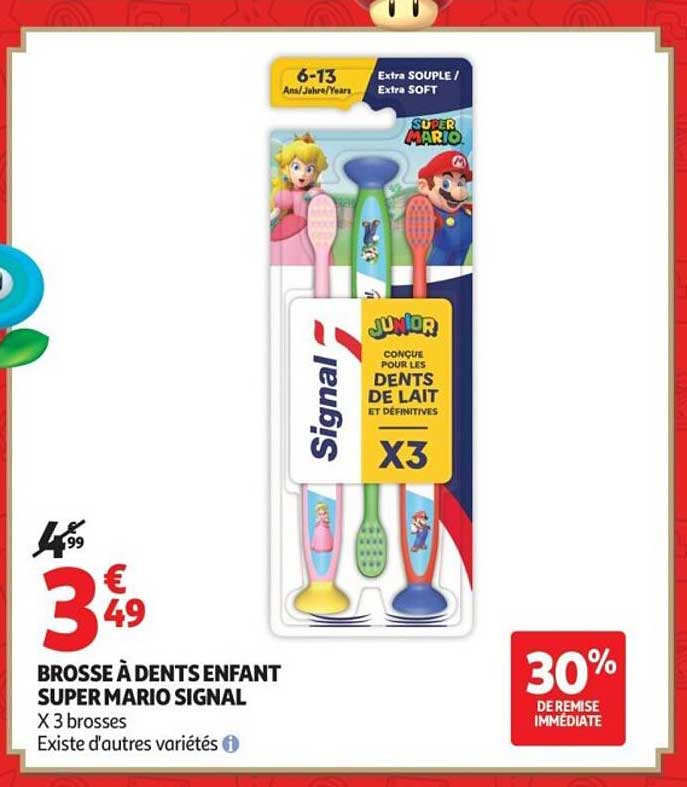 BROSSE À DENTS ENFANT SUPERMARIO SIGNAL