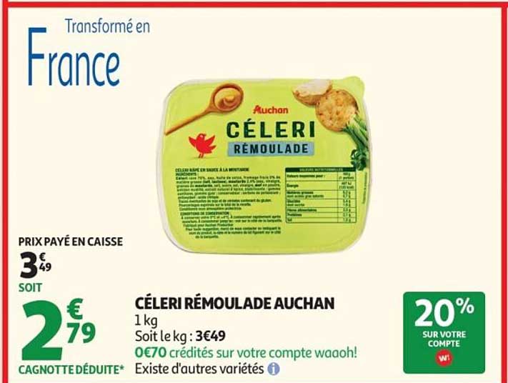 CÉLERI RÉMOULADE AUCHAN