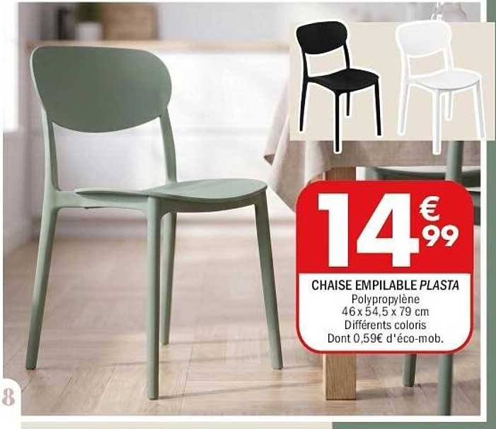 CHAISE EMPILABLE PLASTA