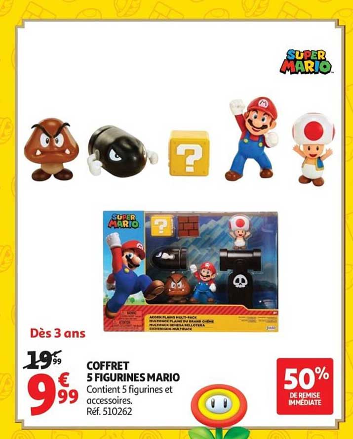 COFFRET 5 FIGURINES MARIO