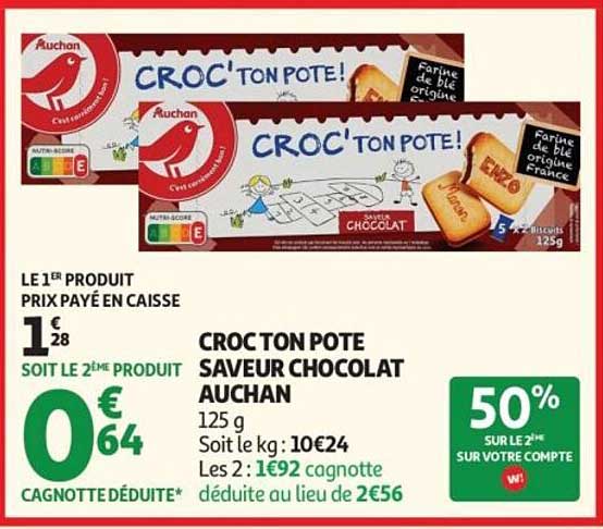 CROC TON POTE SAVEUR CHOCOLAT AUCHAN