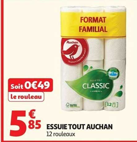 ESSUIE TOUT AUCHAN 12 rouleaux