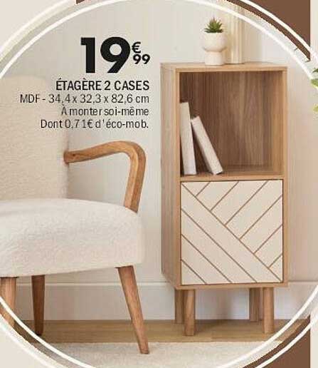 ÉTAGÈRE 2 CASES