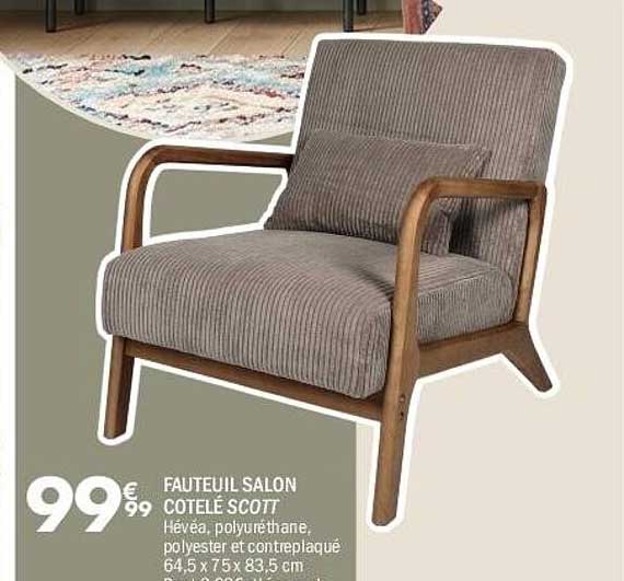 FAUTEUIL SALON COTELÉ SCOTT