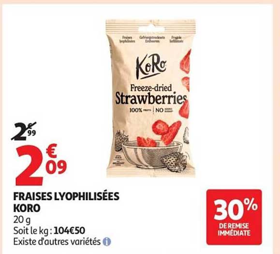 FRAISES LYOPHILISÉES KORO