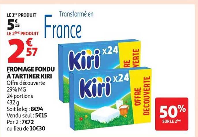 FROMAGE FONDU À TARTINER KIRI