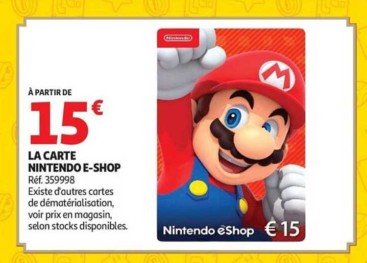 LA CARTE NINTENDO E-SHOP