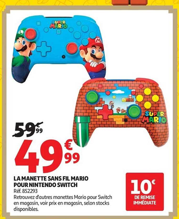 LA MANETTE SANS FIL MARIO POUR NINTENDO SWITCH