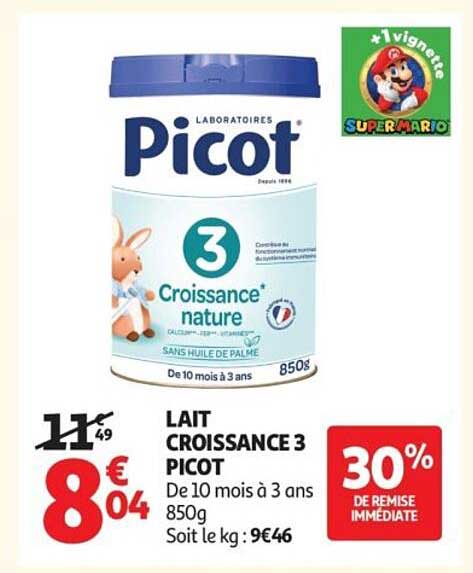 LAIT CROISSANCE 3 PICOT