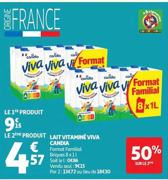 LAIT VITAMINÉ VIVA CANDIA