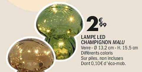 LAMPE LED CHAMPIGNON MALU
