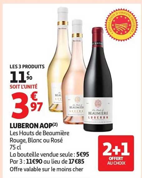 LES 3 PRODUITS 11€90 SOIT L’UNITÉ 3€97