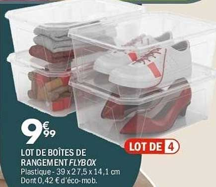 LOT DE BOÎTES DE RANGEMENT FLYBOX