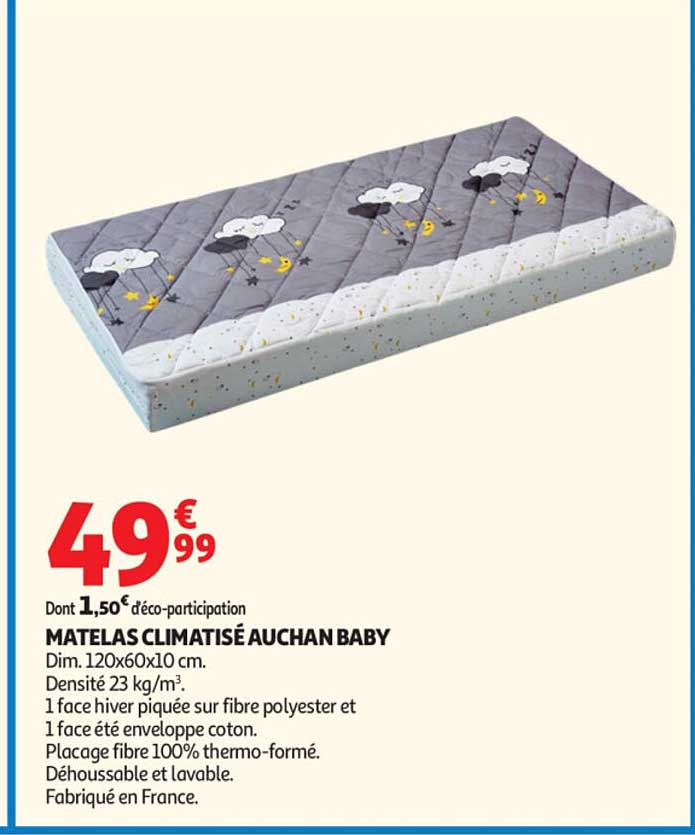 MATELAS CLIMATISÉ AUCHAN BABY