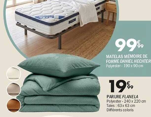 MATELAS MÉMOIRE DE FORME DANIEL HECHTER
