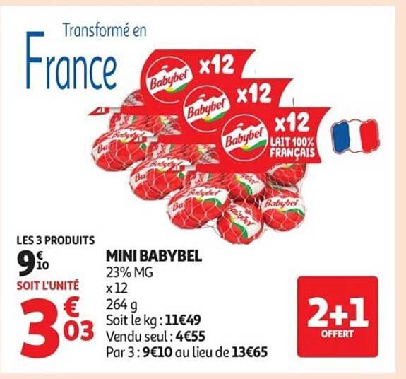 MINI BABYBEL 23% MG x12 264 g
