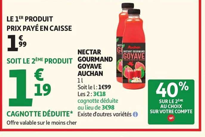 NECTAR GOURMAND GOYAVE AUCHAN