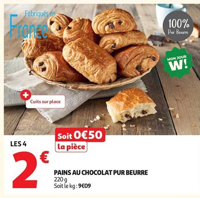 PAINS AU CHOCOLAT PUR BEURRE