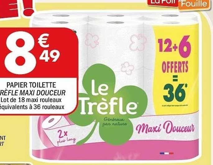 PAPIER TOILETTE RÉFLE MAXI DOUCEUR