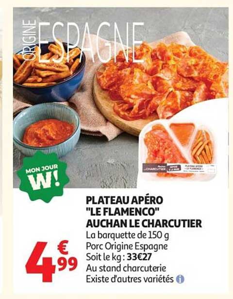 PLATEAU APÉRO "LE FLAMENCO" AUCHAN LE CHARCUTIER